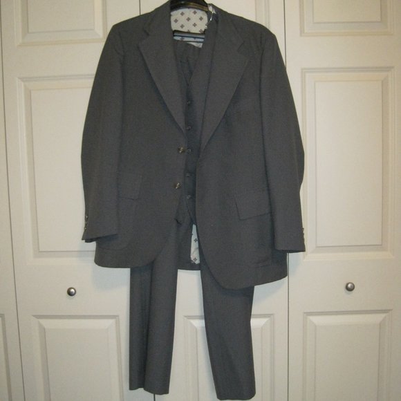 jcpenney Suits & Blazers Jc Penney Vintage Gray 3 Piece Suit Mens